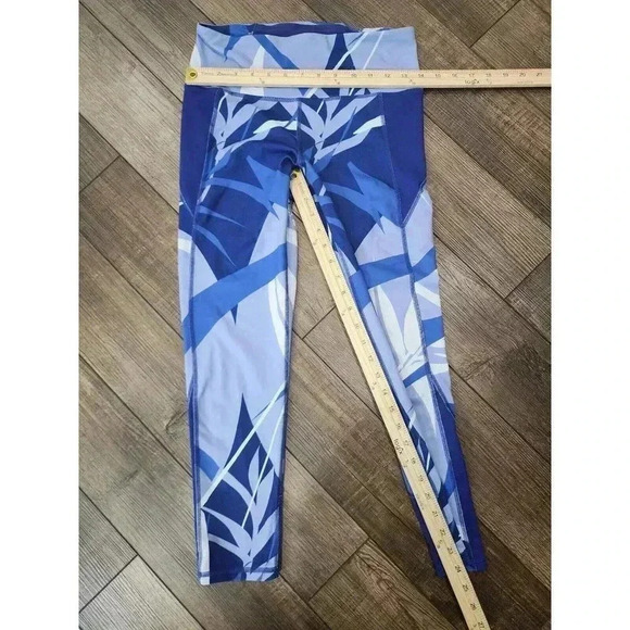 Under Armour Women's Fitted High Rise Ankle Legging Activewear Pants Blue Medium - Picture 2 of 7